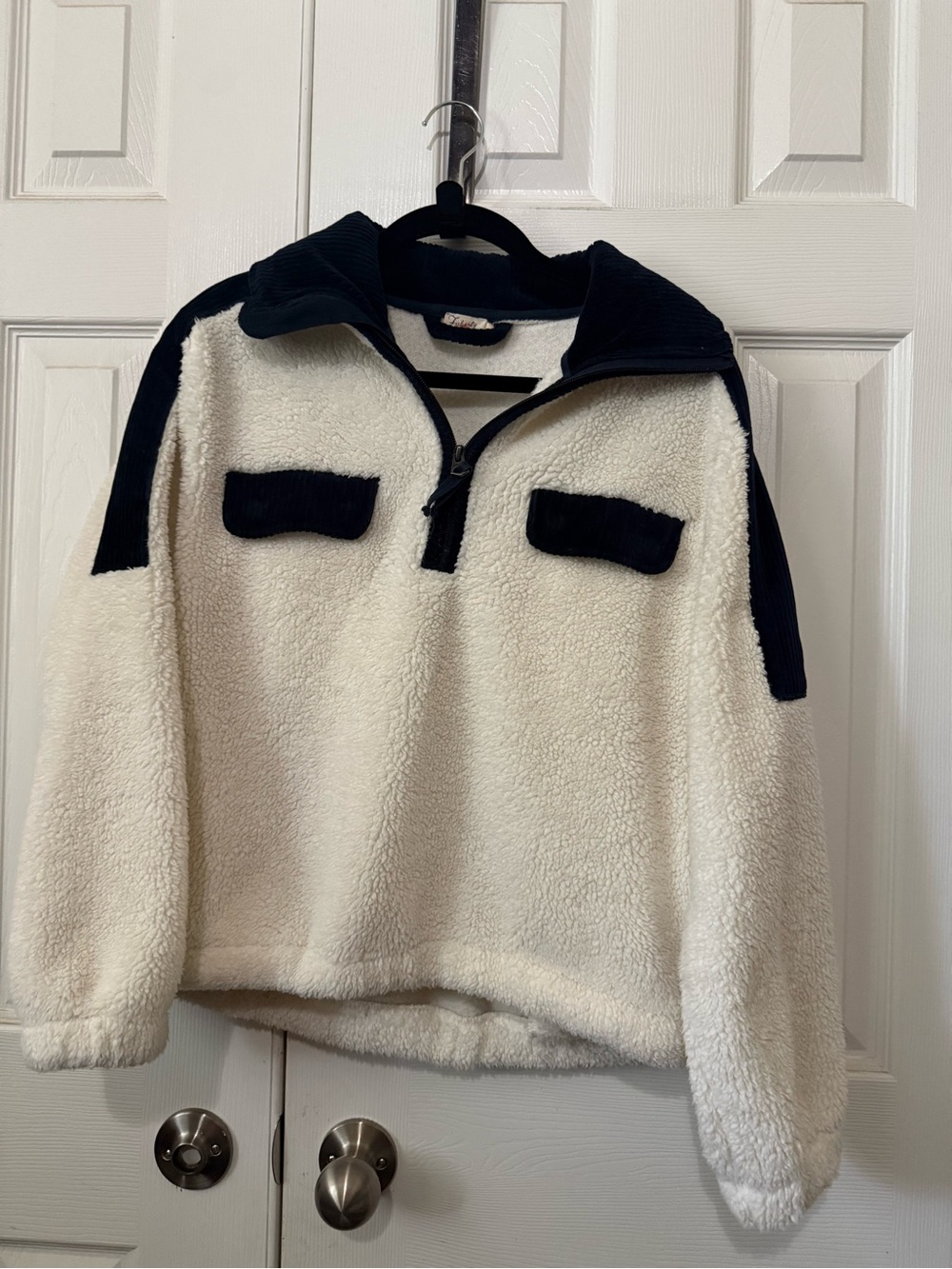 Faherty Popover Sherpa Fleece Women’s Size S Quarter Zip Outdoor